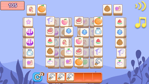 A Pile Snap Triple Seek board with layered illustrated tiles and an empty tray along the bottom.